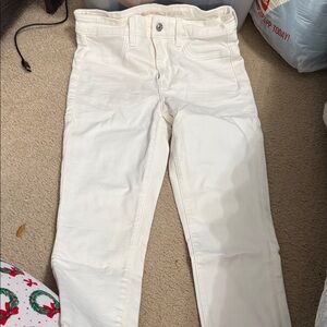 American Eagle Outfitters Cream Skinny Jeans